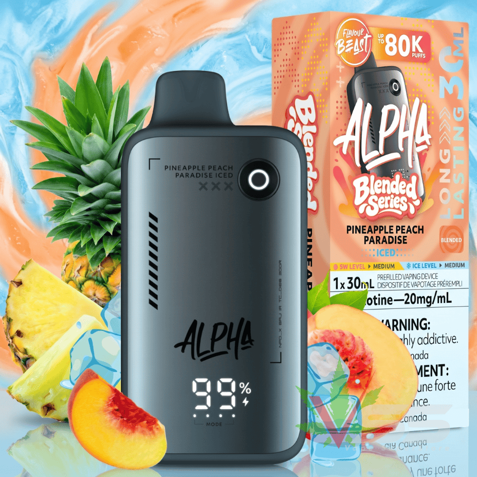 Flavour Beast Alpha 80K Disposable Vape-Pineapple Peach Paradise Iced 80000 Puffs / 20mg Vape Superstore  Saskatchewan Canada