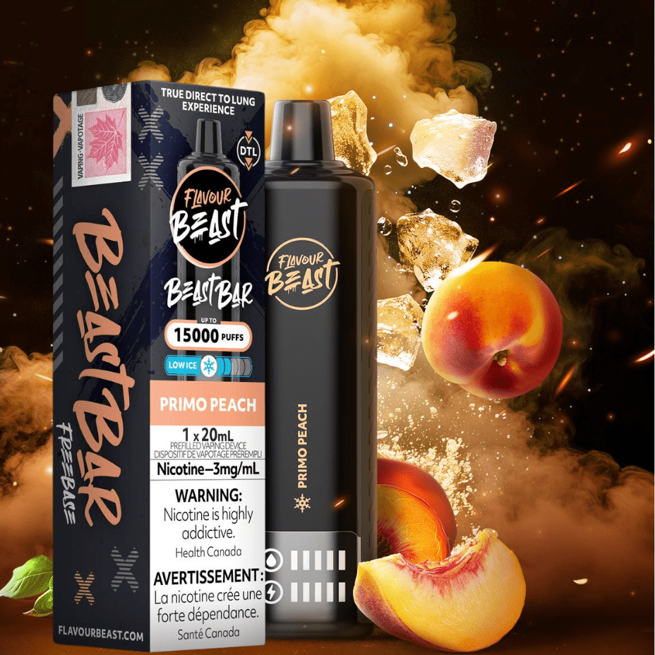 Flavour Beast Beast Bar 15k Disposable Vape-Primo Peach 3mg / 15000 Puffs Vape Superstore  Saskatchewan Canada