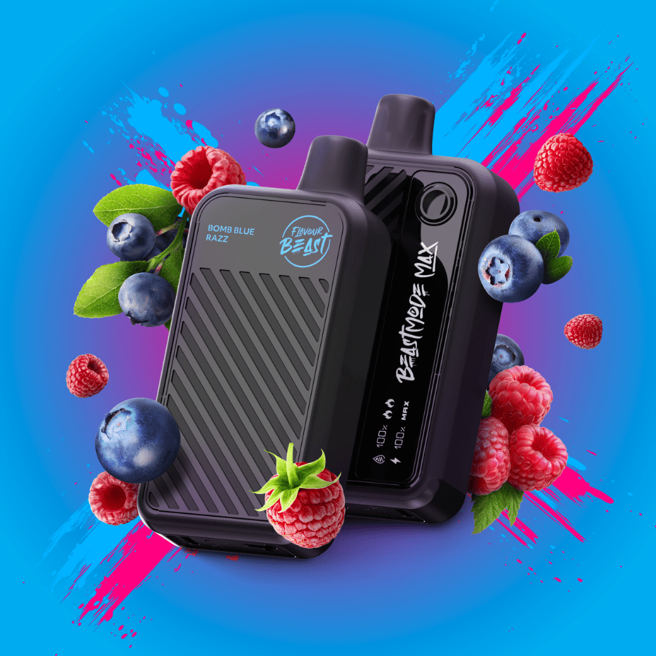 Flavour Beast Beast Mode Max 18k Disposable - Bomb Blue Razz 20ml / 18000 Puffs Vape Superstore  Saskatchewan Canada