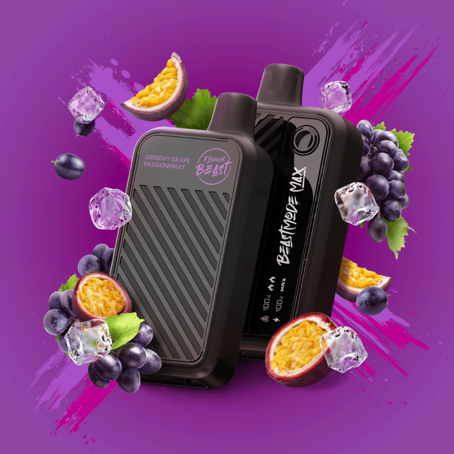 Flavour Beast Beast Mode Max 18k Disposable - Groovy Grape Passionfruit Iced 20ml / 18000 Puffs Vape Superstore  Saskatchewan Canada