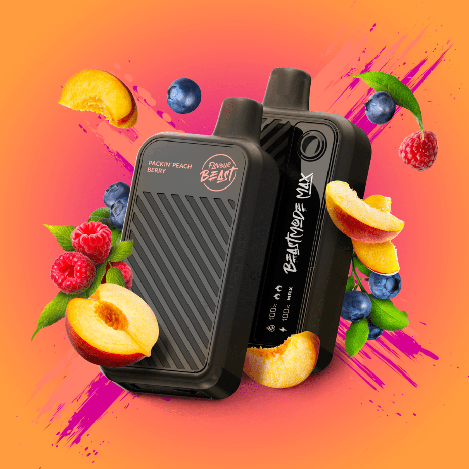 Flavour Beast Beast Mode Max 18k Disposable - Packin' Peach Berry 20ml / 18000 Puffs Vape Superstore  Saskatchewan Canada