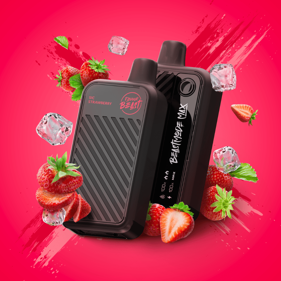Flavour Beast Beast Mode Max 18k Disposable - Sic Strawberry Iced 20ml / 18000 Puffs Vape Superstore  Saskatchewan Canada