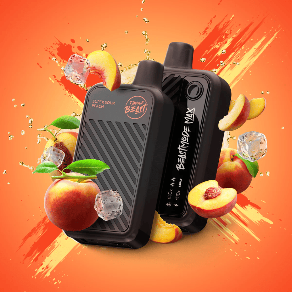 Flavour Beast Beast Mode Max 18k Disposable - Super Sour Peach 20mg / 20mL / 18000 Puffs Vape Superstore  Saskatchewan Canada