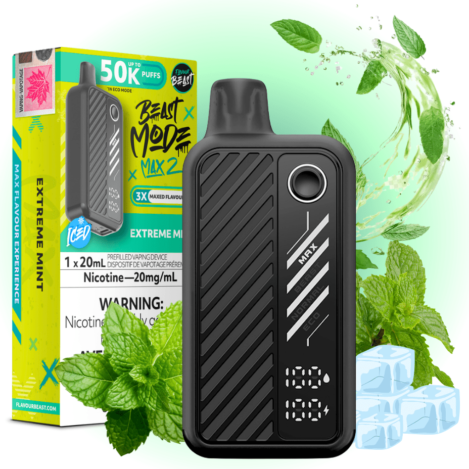 Flavour Beast Beast Mode Max 2 50K Disposable Vape - Extreme Mint Ice Vape Superstore  Saskatchewan Canada