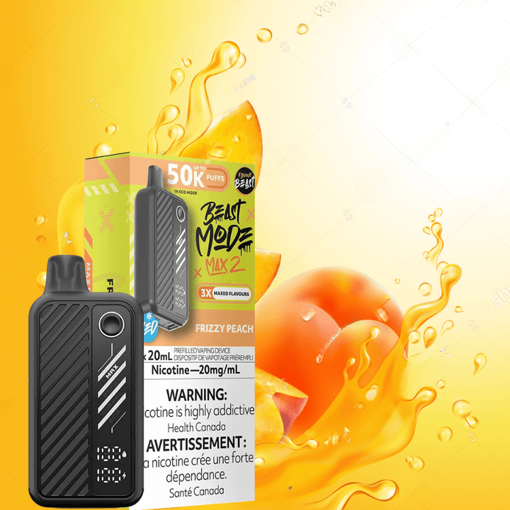 Flavour Beast Beast Mode Max 2 50K Disposable Vape - Frizzy Peach Vape Superstore  Saskatchewan Canada