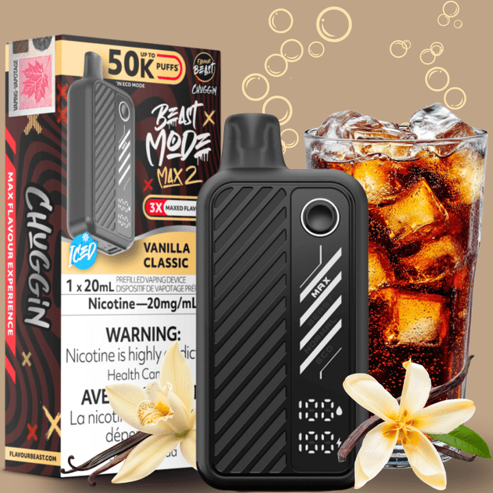 Flavour Beast Beast Mode Max 2 50K Disposable Vape - Vanilla Classic ICED Vape Superstore  Saskatchewan Canada