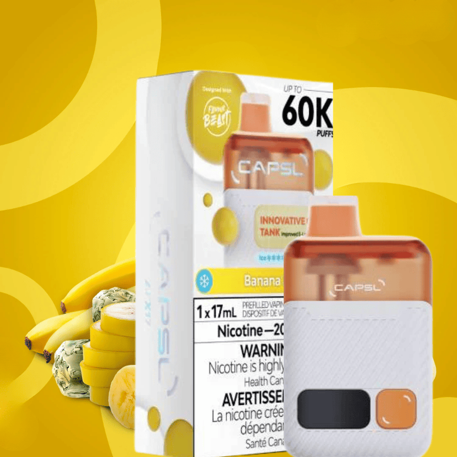 Flavour Beast CAPSL AFX17 60K Disposable Vape-Banana Ice 60000 Puffs / 20mg Vape Superstore  Saskatchewan Canada