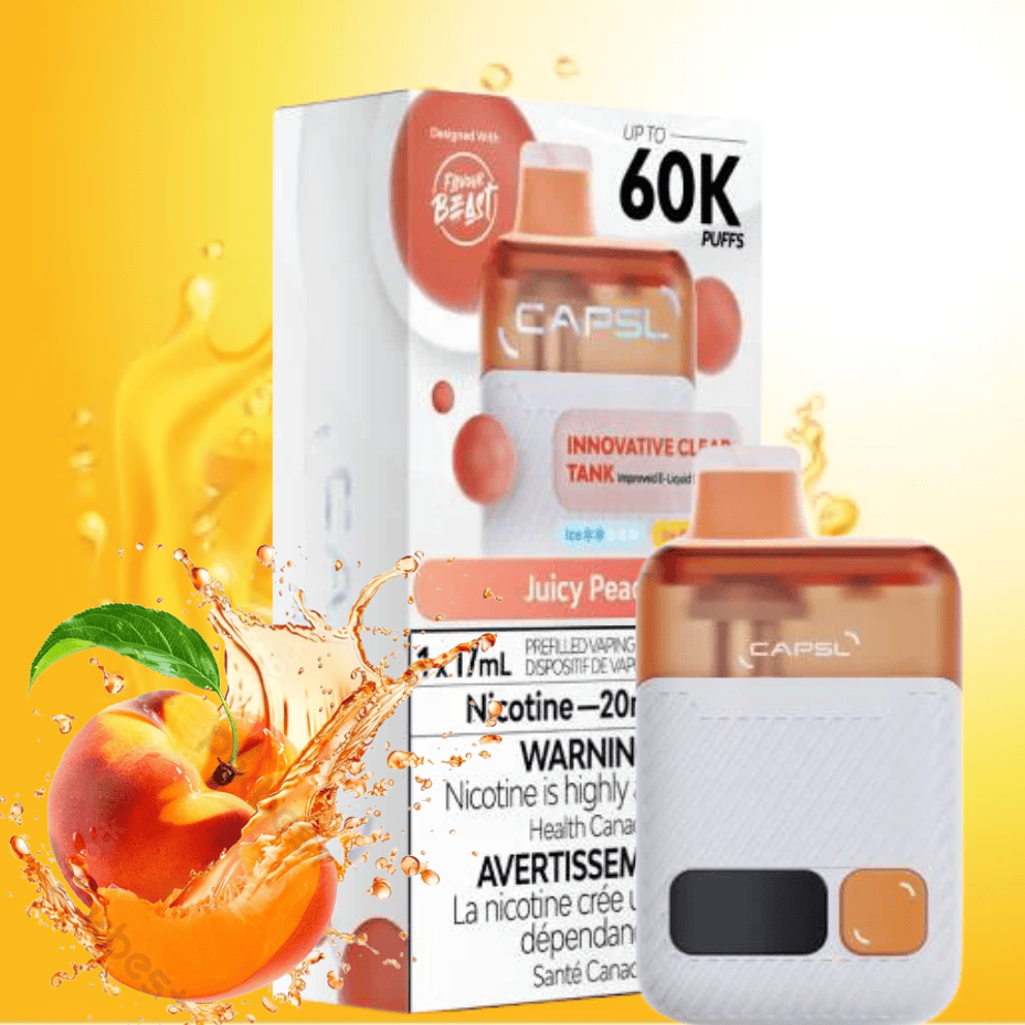 Flavour Beast CAPSL AFX17 60K Disposable Vape-Juicy Peach 60000 Puffs / 20mg Vape Superstore  Saskatchewan Canada