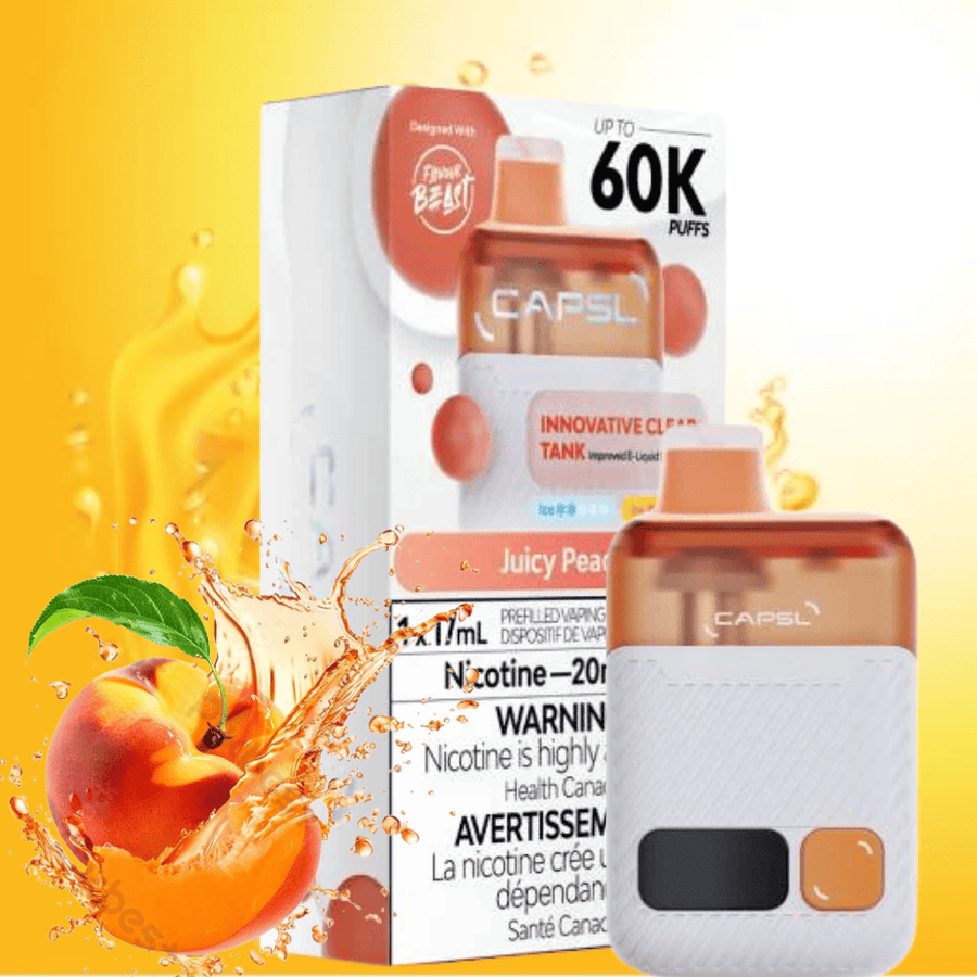 Flavour Beast CAPSL AFX17 60K Disposable Vape-Juicy Peach 60000 Puffs / 20mg Vape Superstore  Saskatchewan Canada