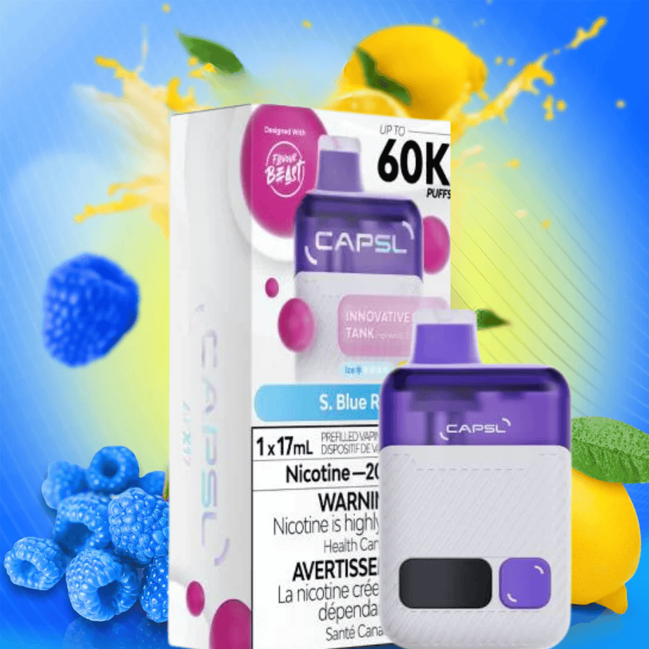 Flavour Beast CAPSL AFX17 60K Disposable Vape-S Blue Razz 60000 Puffs / 20mg Vape Superstore  Saskatchewan Canada
