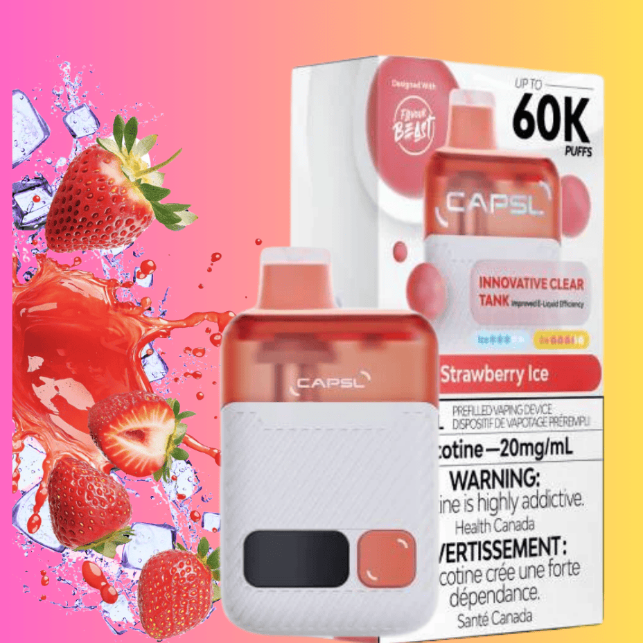 Flavour Beast CAPSL AFX17 60K Disposable Vape-Strawberry Ice 60000 Puffs / 20mg Vape Superstore  Saskatchewan Canada