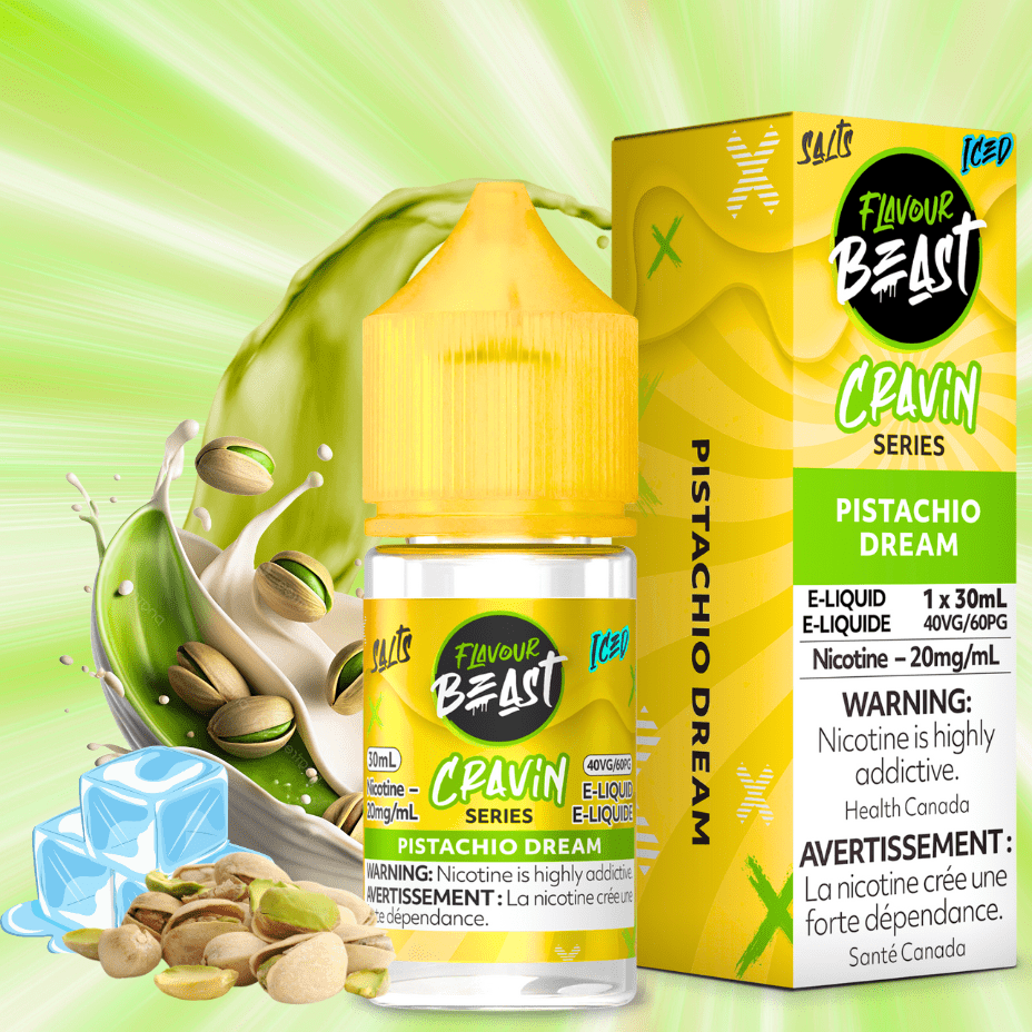 Flavour Beast Cravin' Salts-Pistachio Dream Iced 20mg / 30mL Vapexcape Vape and Bong Shop Regina Saskatchewan