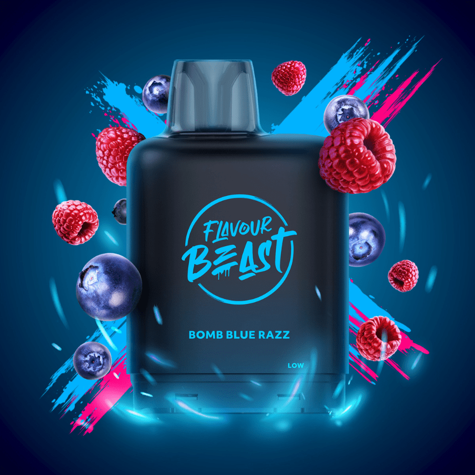Flavour Beast Level X Boost G2 Pod - Bomb Blue Razz 25000 Puffs / 20mg Vape Superstore  Saskatchewan Canada