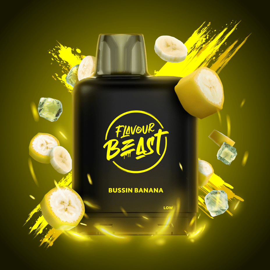 Flavour Beast Level X Boost G2 Pod - Bussin Banana Iced 25000 Puffs / 20mg Vape Superstore  Saskatchewan Canada
