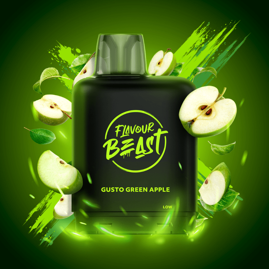 Flavour Beast Level X Boost G2 Pod - Gusto Green Apple 25000 Puffs / 20mg Vape Superstore  Saskatchewan Canada