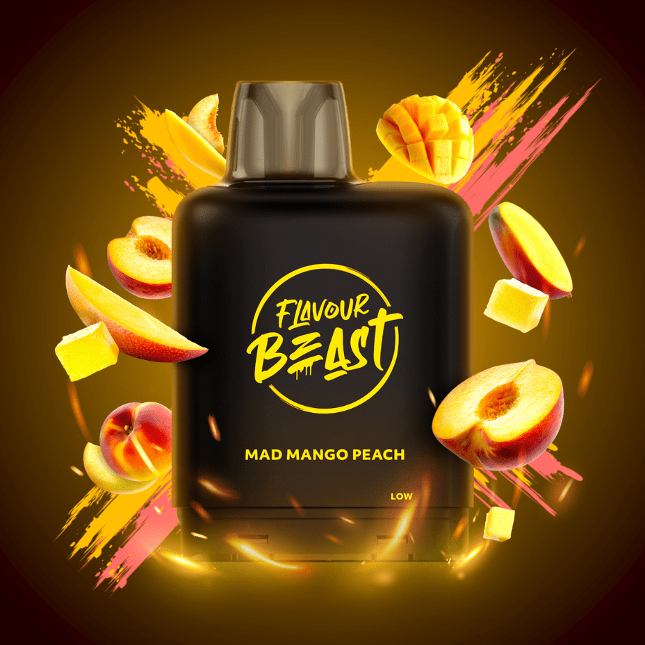 Flavour Beast Level X Boost G2 Pod - Mad Mango Peach 25000 Puffs / 20mg Vape Superstore  Saskatchewan Canada