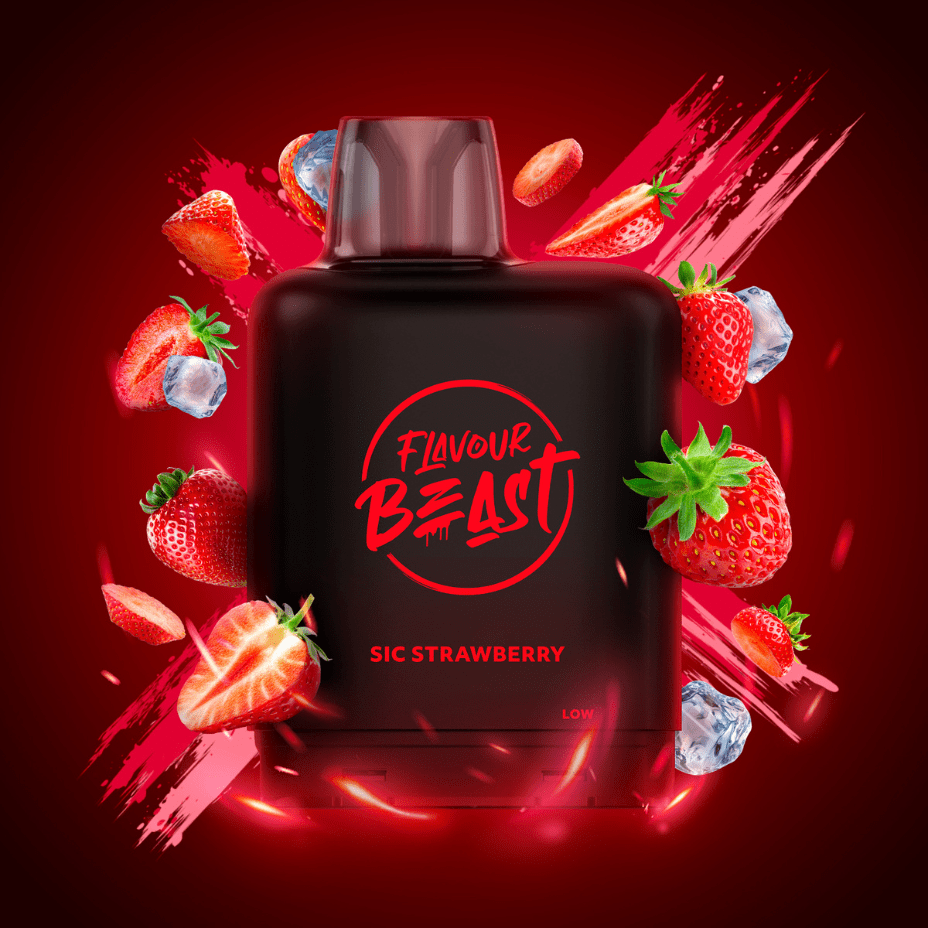 Flavour Beast Level X Boost G2 Pod - Sic Strawberry Iced 25000 Puffs / 20mg Vape Superstore  Saskatchewan Canada