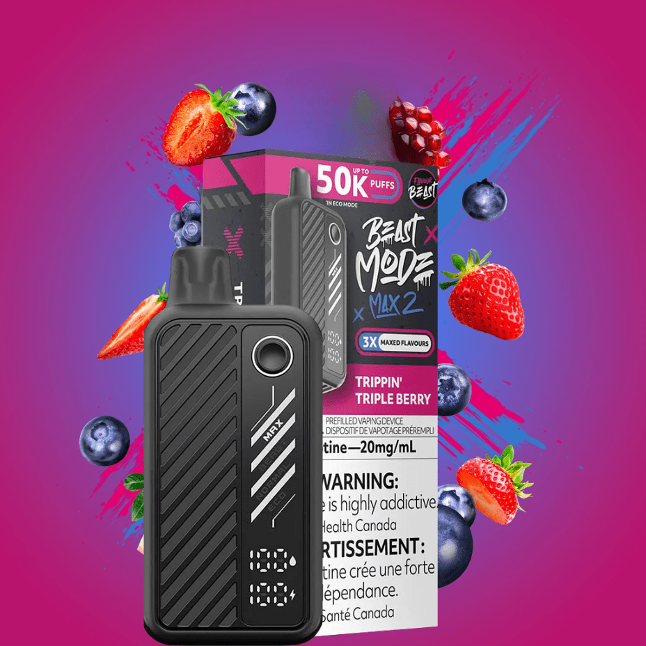 Flavour Beast Max 2 50k Disposable Vape-Trippin Triple Berry 20mg Vape Superstore  Saskatchewan Canada