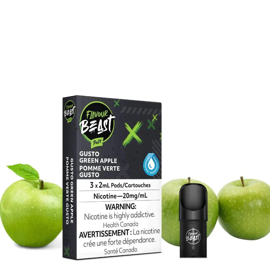 Flavour Beast Pods Gusto Green Apple (STLTH Compatible) 20mg Vapexcape Vape and Bong Shop Regina Saskatchewan