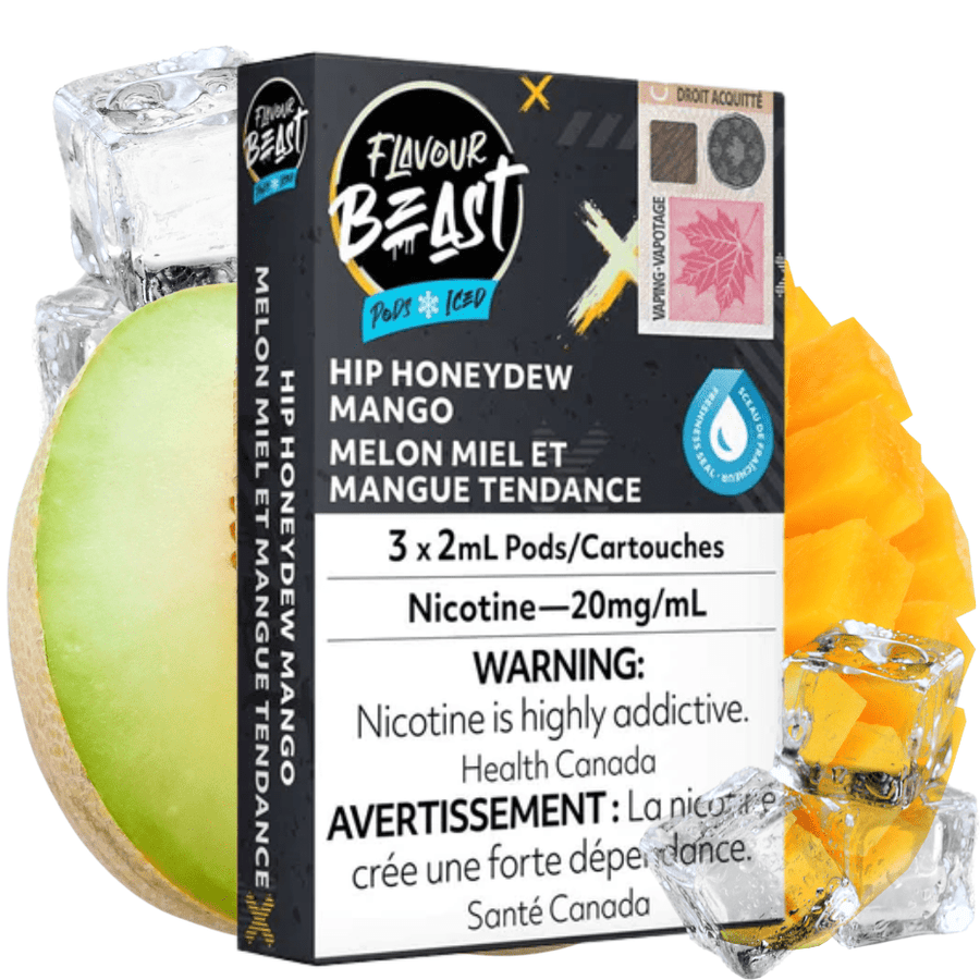 Flavour Beast Pods Hip Honeydew Mango (S-Compatible) 20mg Vapexcape Vape and Bong Shop Regina Saskatchewan