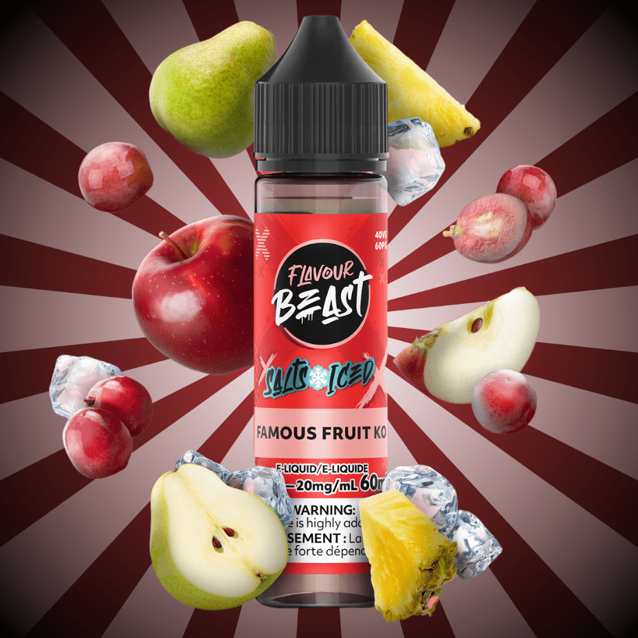 Flavour Beast Salt 60ml-Famous Fruit KO Iced in Canada Vapexcape Vape  SuperStore-Vape & Bong Shop