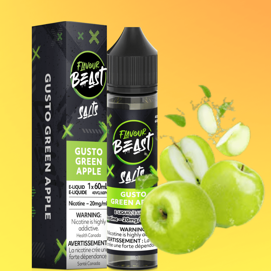 Flavour Beast Salt 60ml-Gusto Green Apple 60ml / 20mg Vape Superstore  Saskatchewan Canada