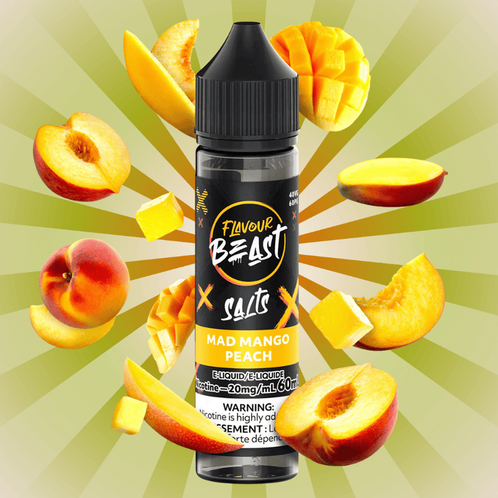 Flavour Beast Salt 60ml-Mad Mango Peach 60ml / 20mg Vape Superstore  Saskatchewan Canada