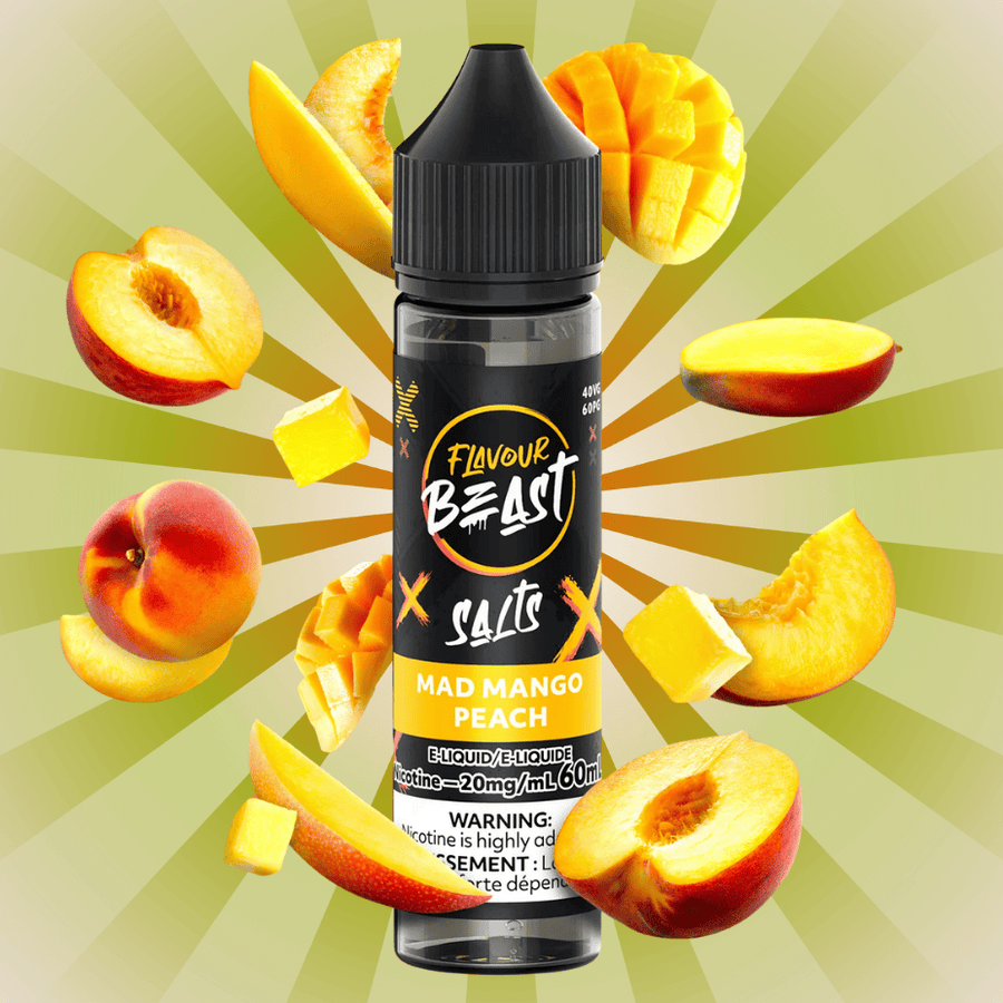 Flavour Beast Salt 60ml-Mad Mango Peach 60ml / 20mg Vape Superstore  Saskatchewan Canada