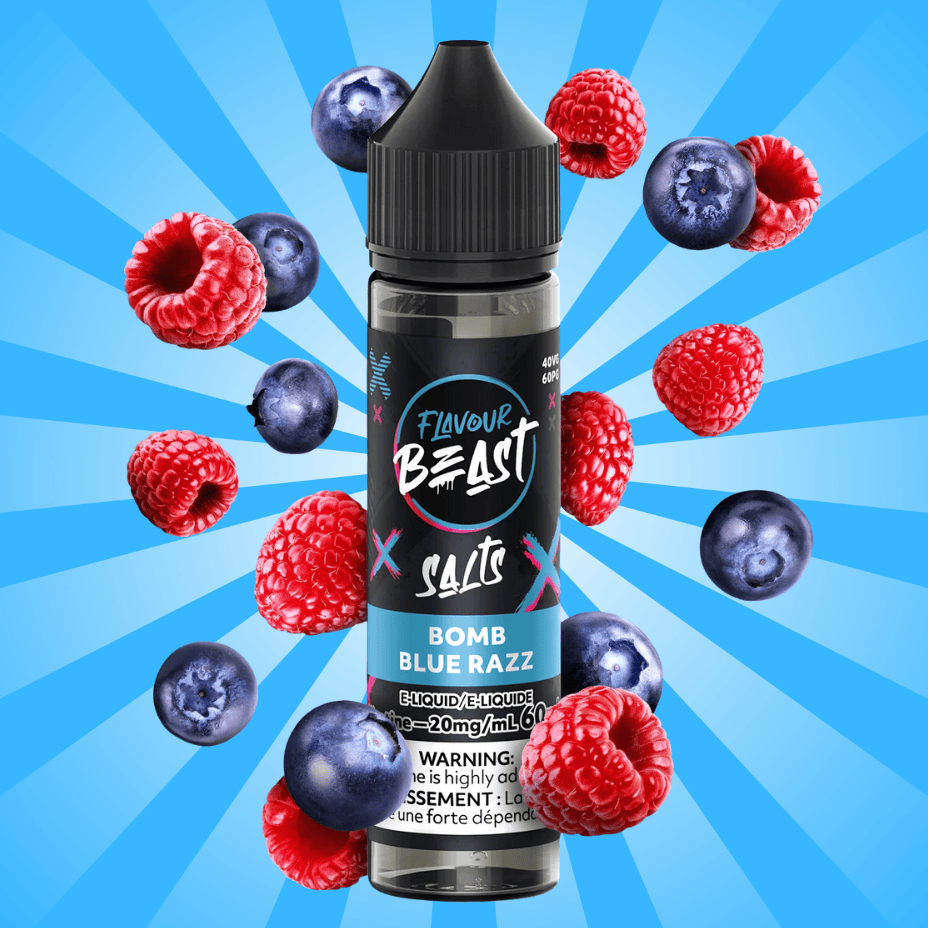 Flavour Beast Salt-Bomb Blue Razz-60ml in Regina Saskatchewan Vapexcape ...