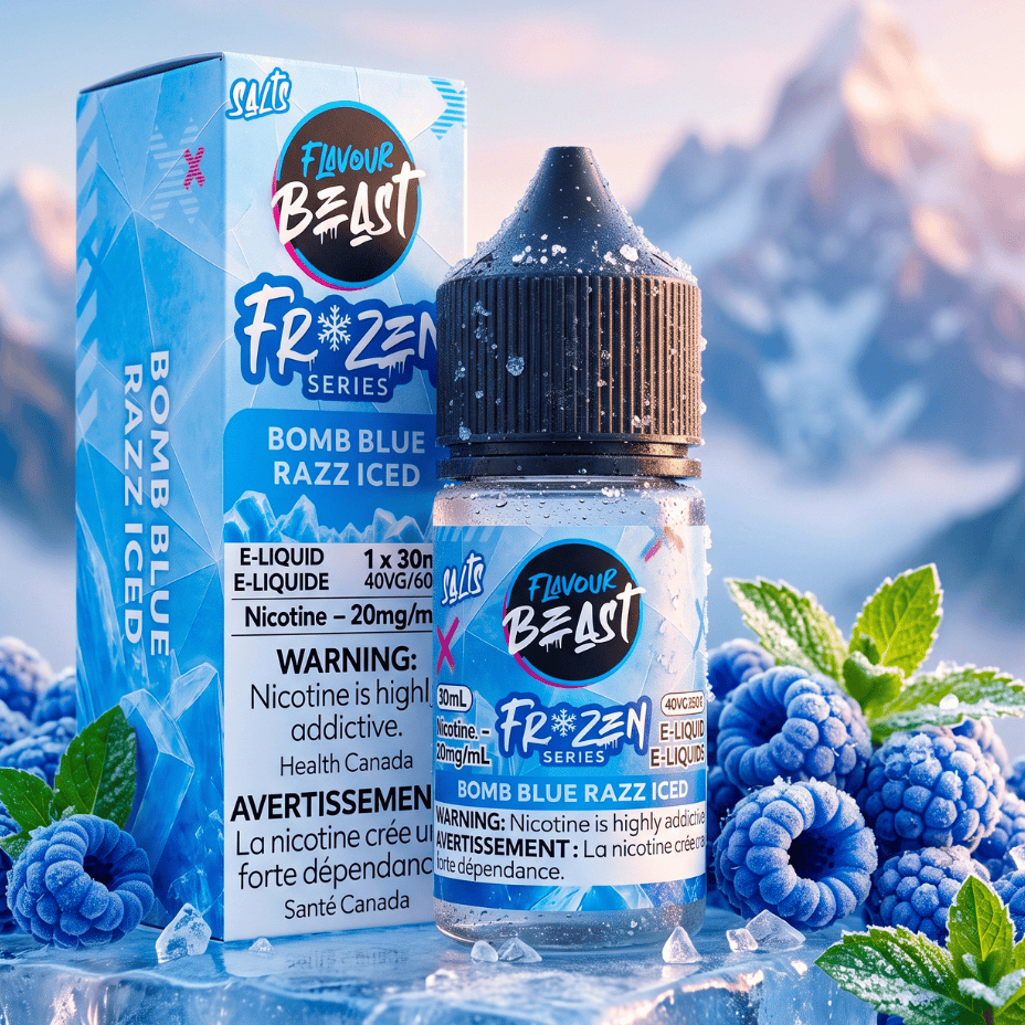 Flavour Beast Salt Frozen-Bomb Blue Razz Iced 30mL / 20mg Vape Superstore  Saskatchewan Canada