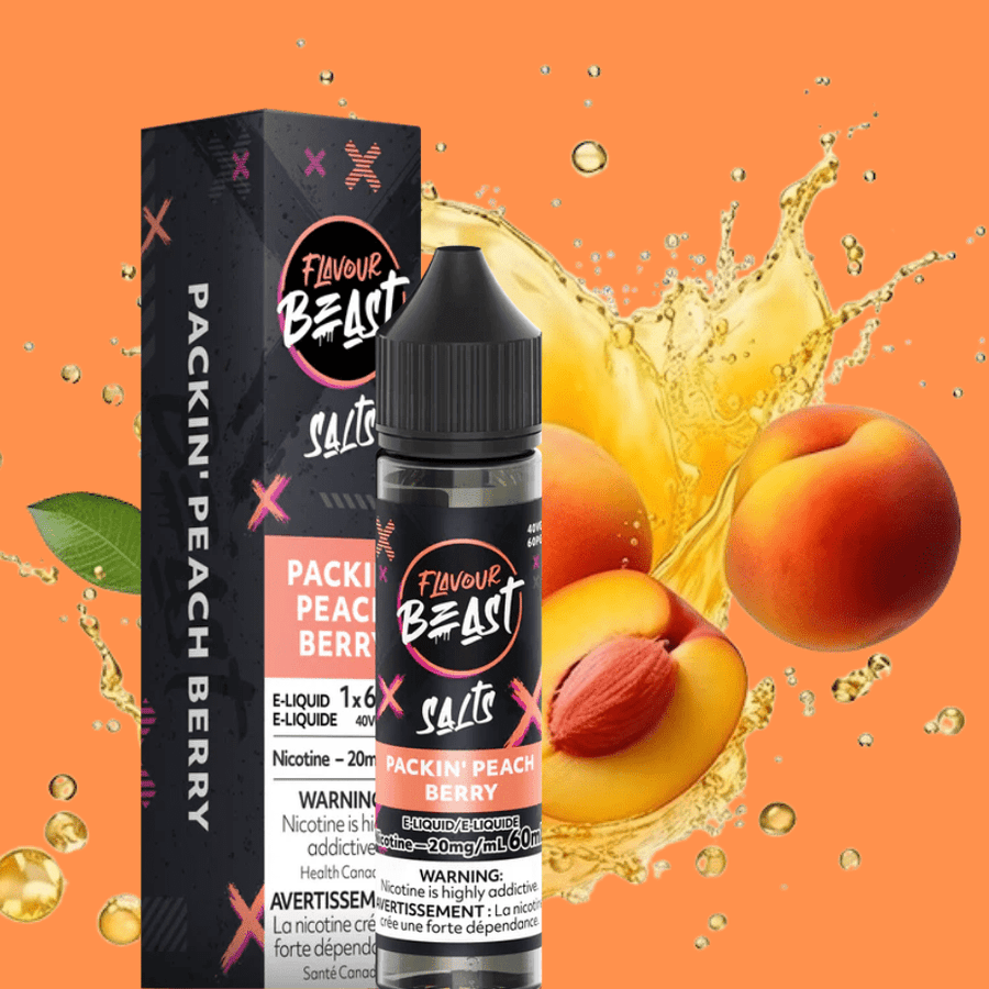 Flavour Beast Salt-Peachin Peach Berry-60ml 60ml / 20mg Vapexcape Vape and Bong Shop Regina Saskatchewan