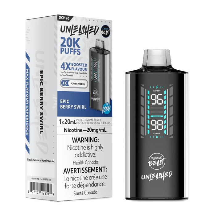 Flavour Beast Unleashed DCP 20K Disposable Vape - Epic Berry Swirl Vape Superstore  Saskatchewan Canada
