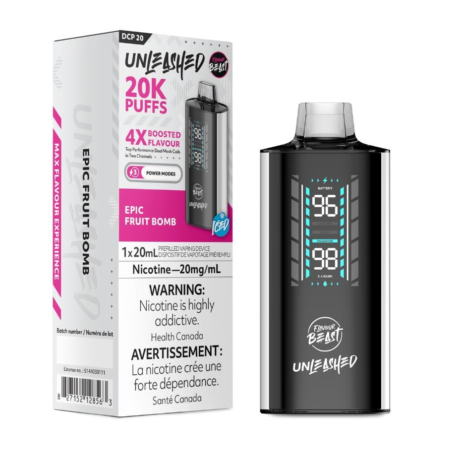 Flavour Beast Unleashed DCP 20K Disposable Vape - Epic Fruit Bomb Vape Superstore  Saskatchewan Canada