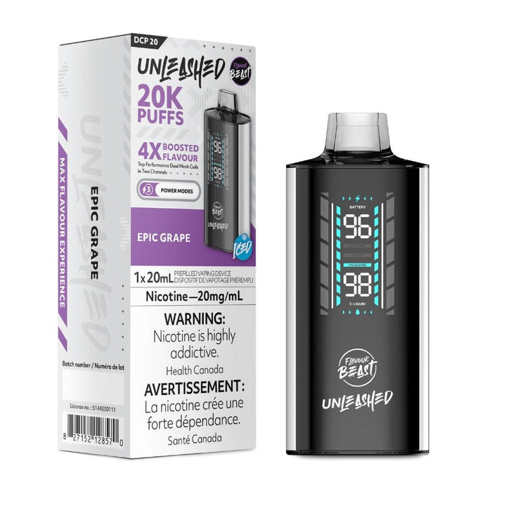 Flavour Beast Unleashed DCP 20K Disposable Vape - Epic Grape Vape Superstore  Saskatchewan Canada