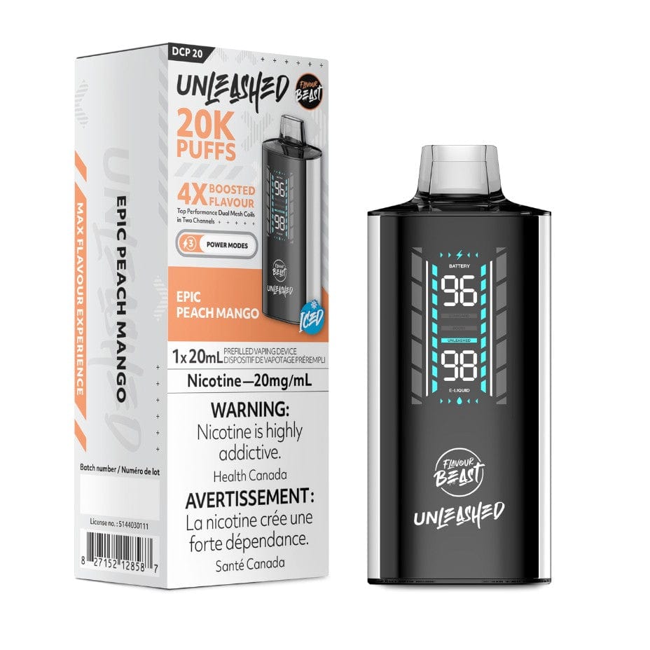 Flavour Beast Unleashed DCP 20K Disposable Vape - Epic Peach Mango Vape Superstore  Saskatchewan Canada