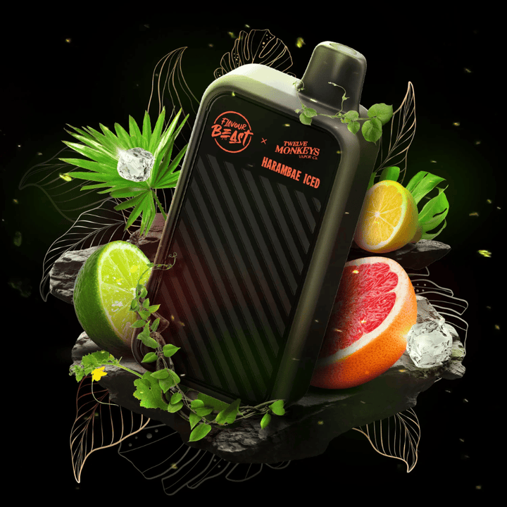 Flavour Beast X 12 Monkeys Beast Mode Max 2 50K Disposable-Harambae Iced Vape Superstore  Saskatchewan Canada