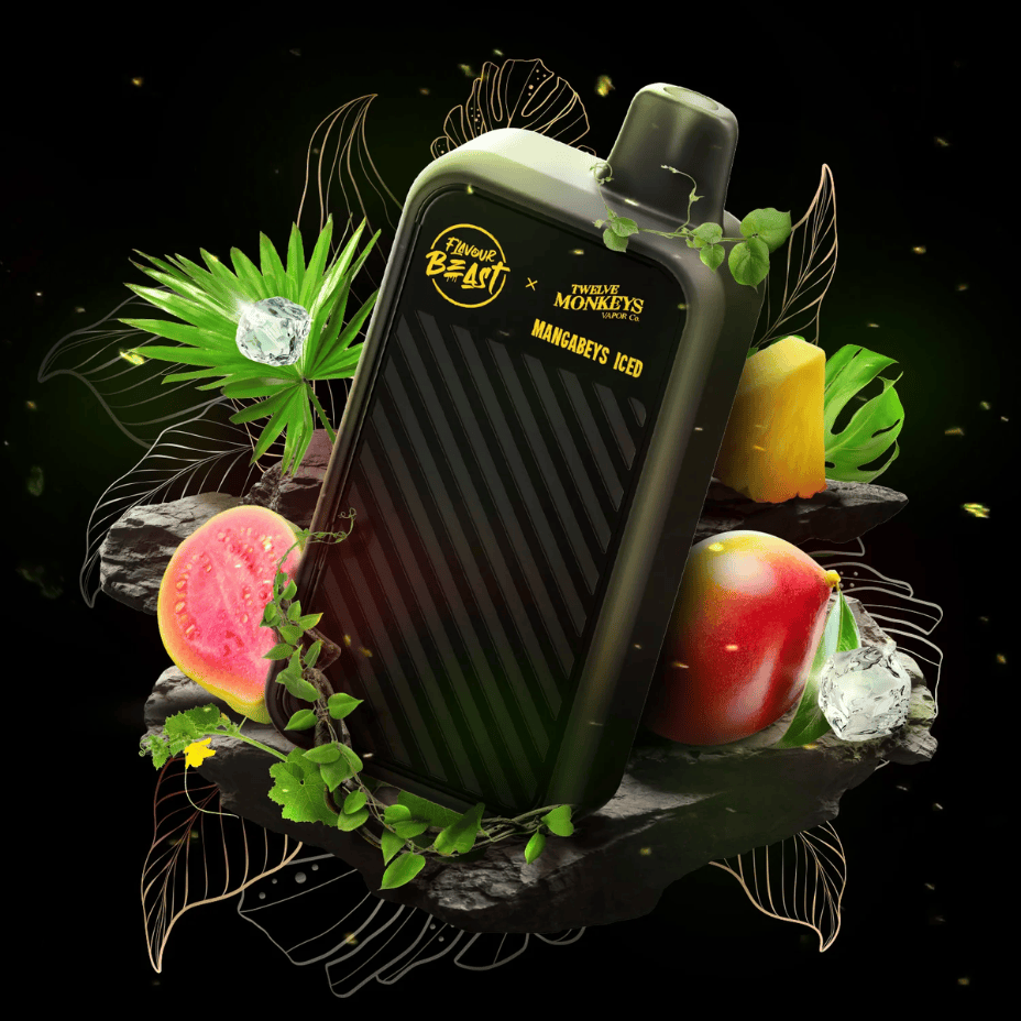 Flavour Beast X 12 Monkeys Beast Mode Max 2 50K Disposable-Mangabeys Iced Vape Superstore  Saskatchewan Canada
