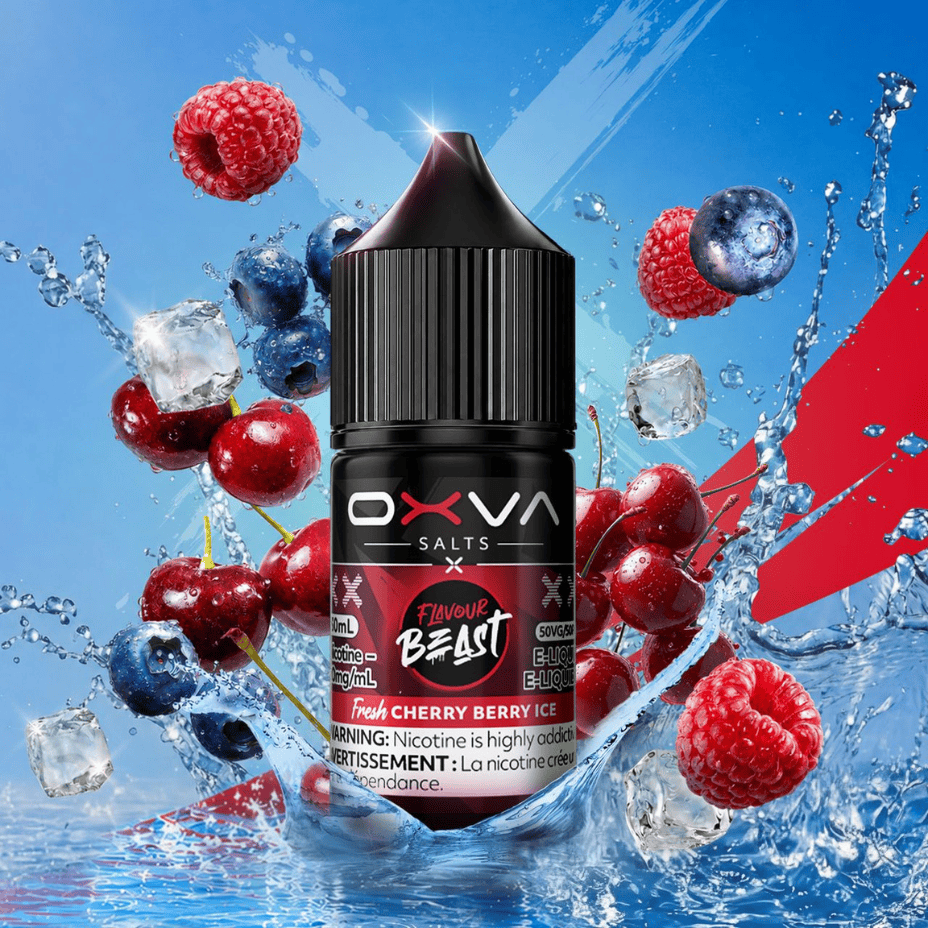Flavour Beast x OXVA E-Liquid - Fresh Cherry Berry Ice Salt 30mL / 20mg Vape Superstore  Saskatchewan Canada