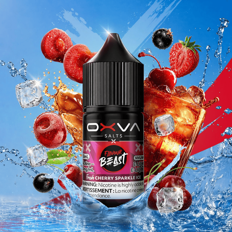 Flavour Beast x OXVA E-Liquid - Fresh Cherry Sparkle Ice Salt 30mL / 20mg Vape Superstore  Saskatchewan Canada