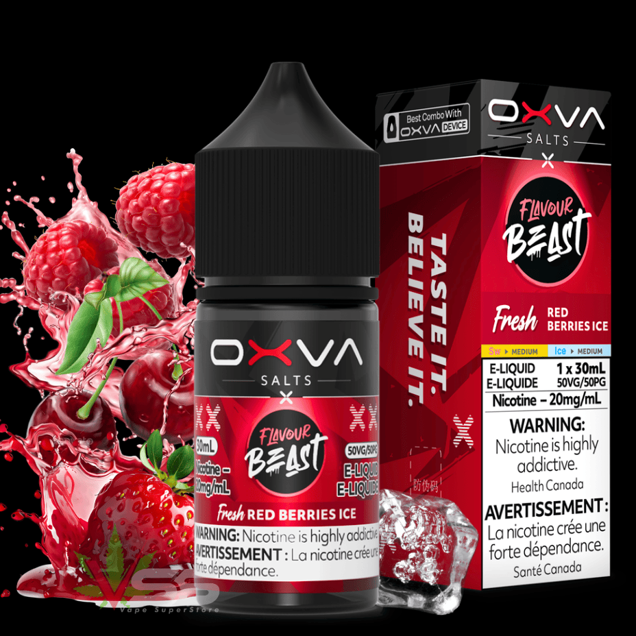 Flavour Beast x OXVA E-Liquid - Fresh Red Berries Ice 30mL / 20mg Vape Superstore  Saskatchewan Canada