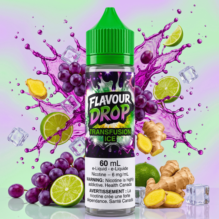 Flavour Drop E-Liquid - Transfusion Ice 60ml / 3mg Vape Superstore  Saskatchewan Canada