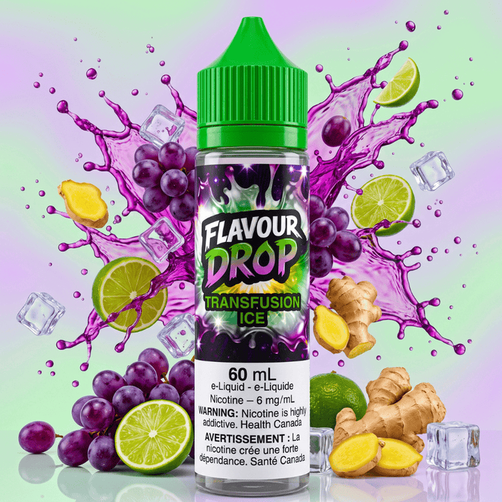 Flavour Drop E-Liquid - Transfusion Ice 60ml / 3mg Vape Superstore  Saskatchewan Canada