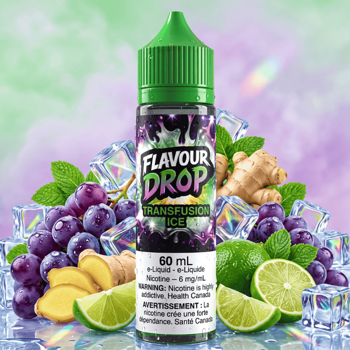 Flavour Drop E-Liquid - Transfusion Ice 60ml / 6mg Vape Superstore  Saskatchewan Canada
