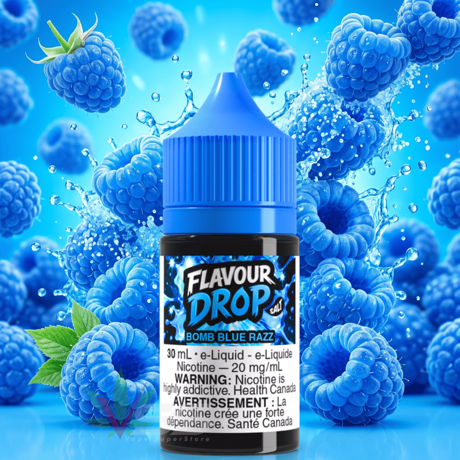 Flavour Drop Salts - Bomb Blue Razz 30mL / 20mg Vape Superstore  Saskatchewan Canada