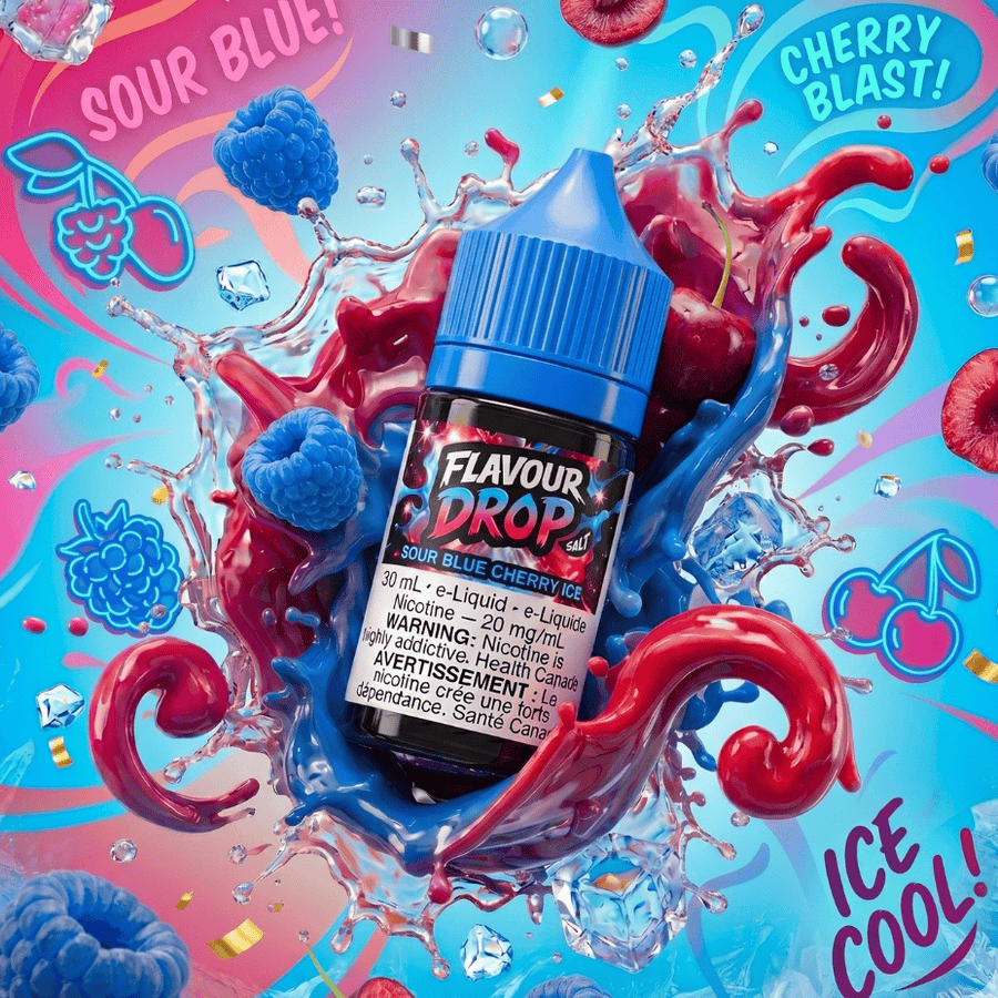 Flavour Drop Salts - Sour Blue Cherry 30mL / 20mg Vape Superstore  Saskatchewan Canada