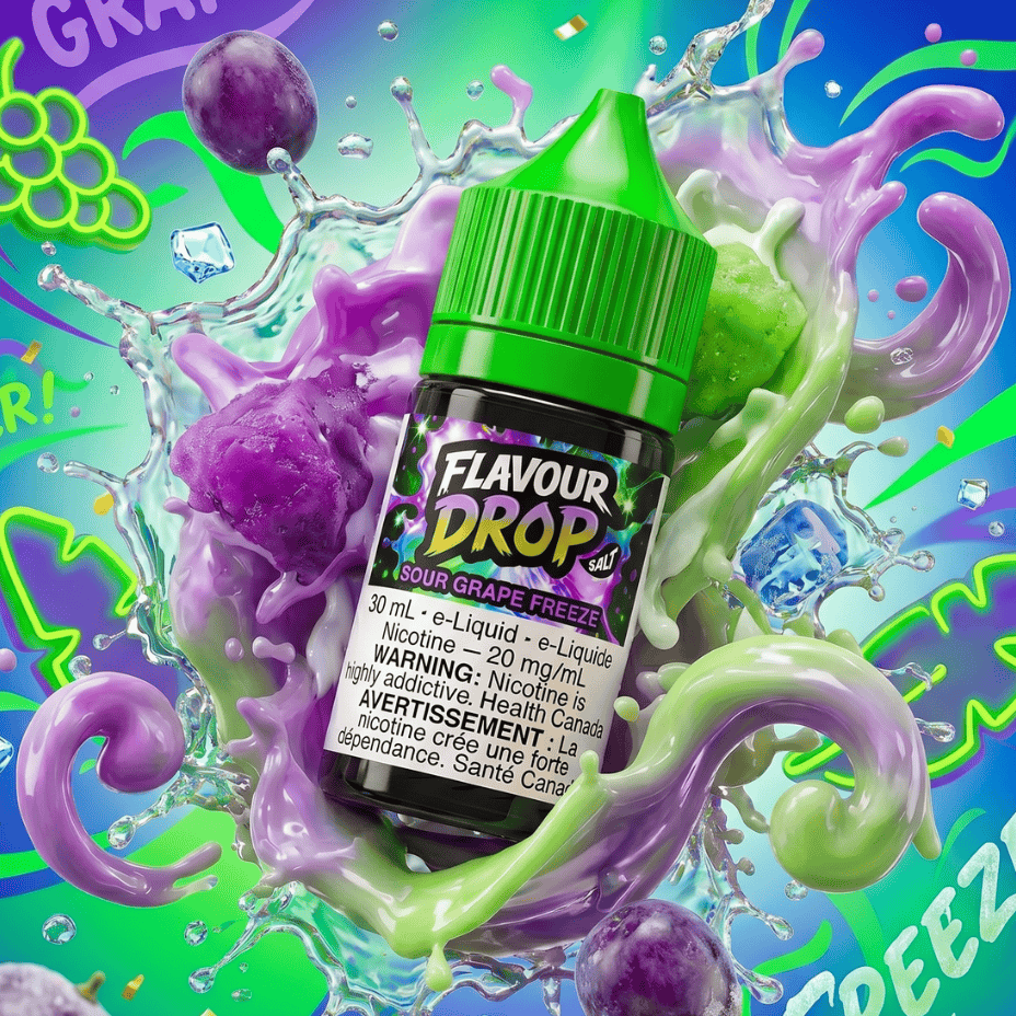 Flavour Drop Salts - Sour Grape 30mL / 20mg Vape Superstore  Saskatchewan Canada