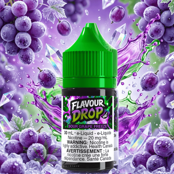 Flavour Drop Salts - Sour Grape 30mL / 20mg Vape Superstore  Saskatchewan Canada