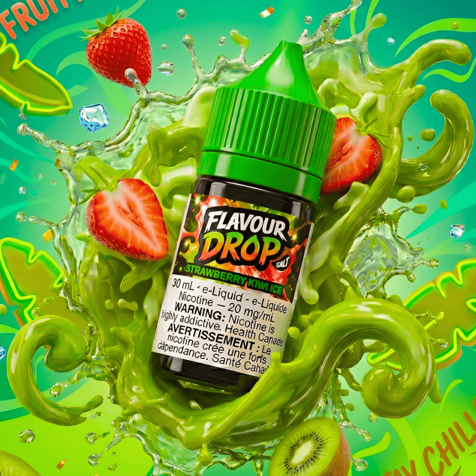 Flavour Drop Salts - Strawberry Kiwi Ice 30mL / 20mg Vape Superstore  Saskatchewan Canada
