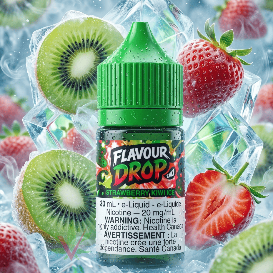 Flavour Drop Salts - Strawberry Kiwi Ice 30mL / 20mg Vape Superstore  Saskatchewan Canada
