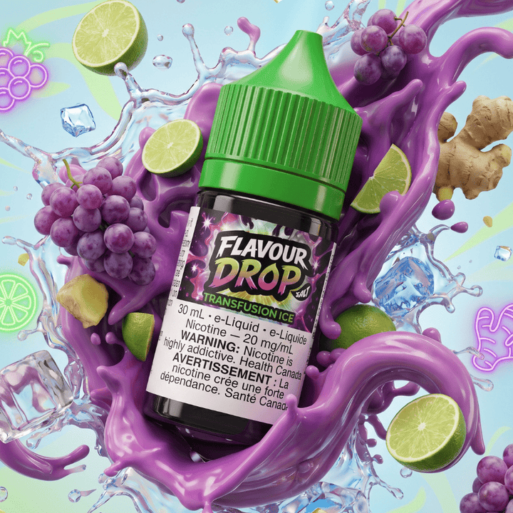 Flavour Drop Salts - Transfusion Ice 30mL / 20mg Vape Superstore  Saskatchewan Canada
